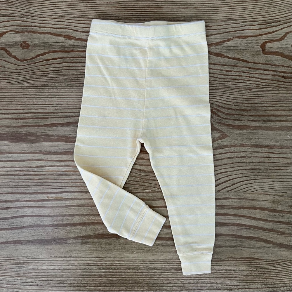 Cloud Island Leggings, Yellow and White stripe